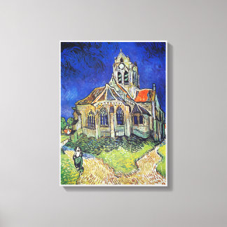 Vincent van Goghs kyrka i Auvers (1890) Canvastryck