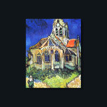 Vincent van Goghs kyrka vid Auvers Canvastryck<br><div class="desc">"Kyrkan i Auvers" är en av de berömdar som Vincent van Gogh skapade 1890, bara några veckor före sin död. Det skildrar Notre-Dame de l'Assomption, en kyrka i byn Auvers-sur-Oise i den lilla Fransken, där van Gogh tillbringade de sista månaderna av sitt liv. Målningen kännetecknas av djärva, uttryckliga penseldrag och...</div>