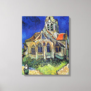 Vincent van Goghs kyrka vid Auvers Canvastryck