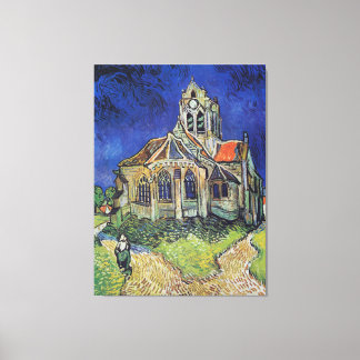 Vincent van Goghs kyrka vid Auvers Canvastryck