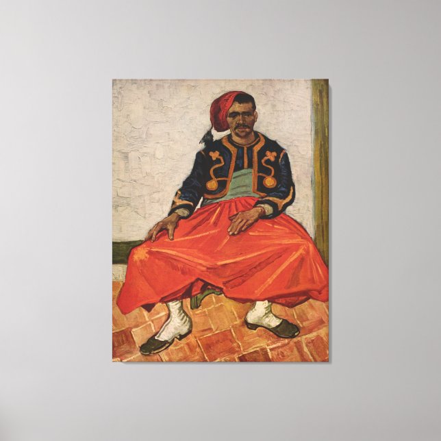 Vincent van Goghs målning "Zouave" (1888) Canvastryck (Framsida)