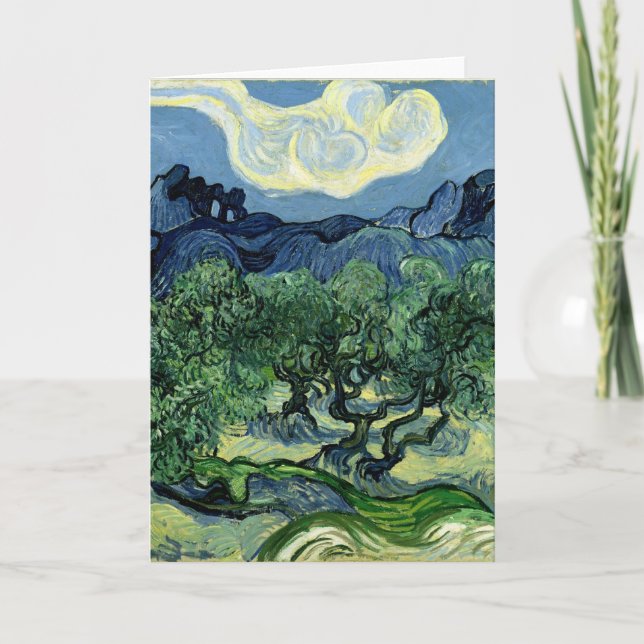 Vincent van Gogh's Olive Träd (1889) Kort (Framsida)