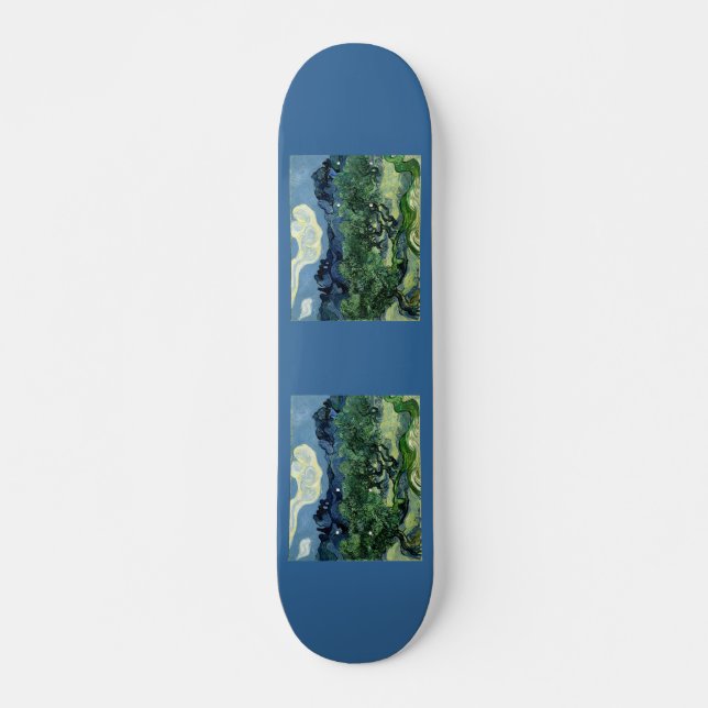 Vincent van Gogh's Olive Träd (1889) Old School Skateboard Bräda 18 Cm (Framsida)