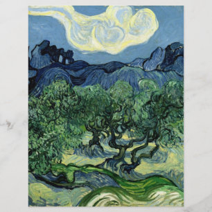 Vincent van Gogh's Olive Träd (1889) Reklamblad