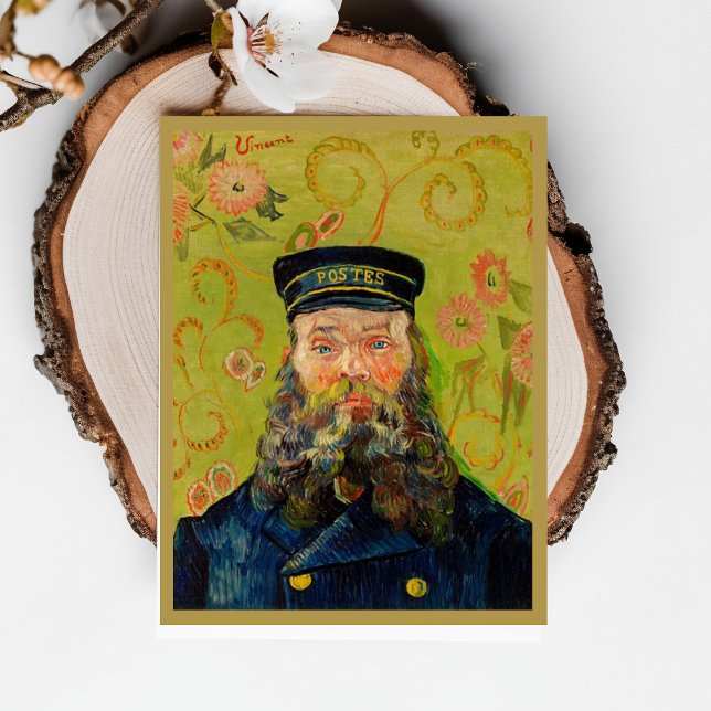 Vincent van Gogh's Postman (Joseph Roulin) Pos Vykort (Vincent van Gogh's The Postman (Joseph Roulin) Postcard)