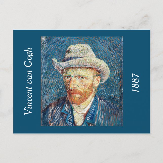 Vincent van Gogh's Self-Porträtt Vykort (Framsida)
