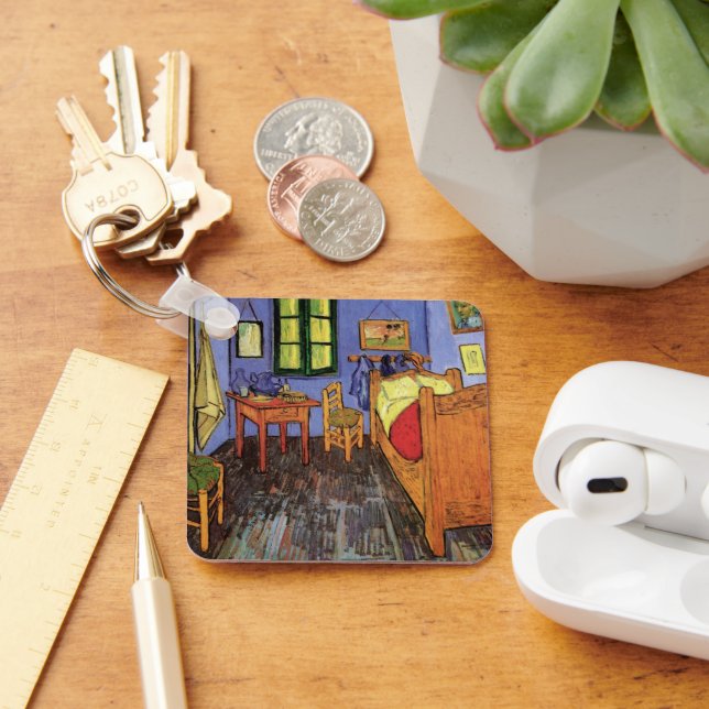 Vincent van Goghs sovrum i Arles Nyckelring (Skrivbord)