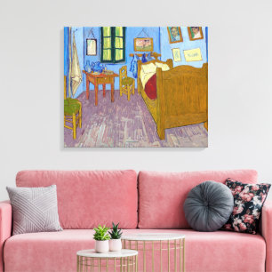 Vincent van Goghs sovrum i Arles Van Gogh Canvastryck