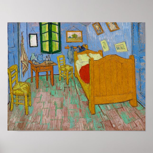 Vincent Van Goghs Sovrummet (1889) Poster (Framsidan)
