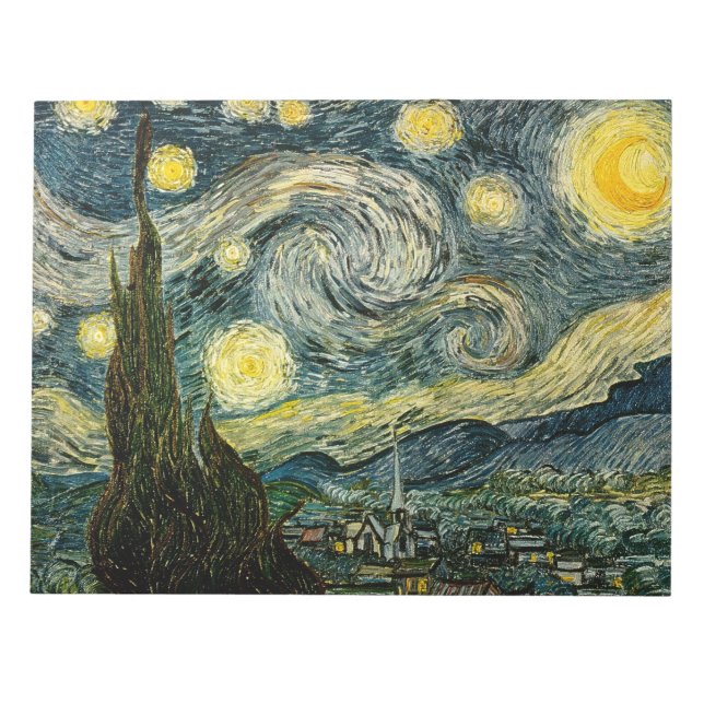 Vincent van Gogh's Starry Natt (1889) Anteckningsblock (Framsida)