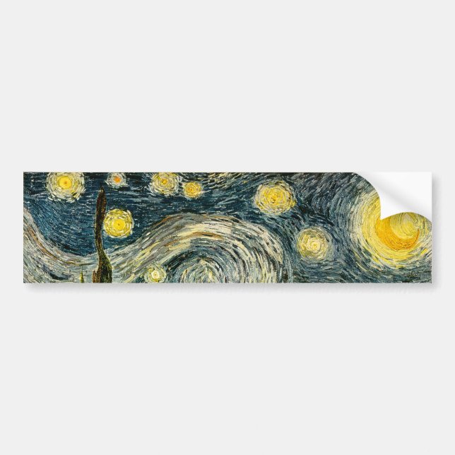 Vincent van Gogh's Starry Natt (1889) Bildekal (Framsidan)