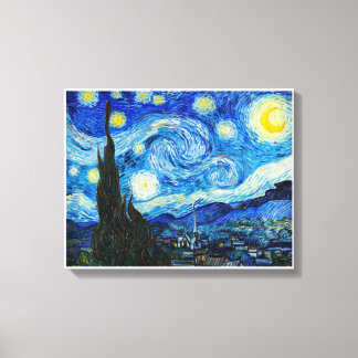 Vincent Van Gogh's Starry Natt (1889). Canvastryck