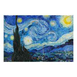 Vincent Van Gogh's Starry Natt (1889) Fototryck
