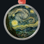 Vincent van Gogh's Starry Natt (1889) Julgransprydnad Metall<br><div class="desc">En klassisk teckning som har blivit offentlig och som ger underbara gåvor och andra produkter. Van Gogh gång skrev: "Det verkar ofta som om natten är ännu rikare färgad än dagen, med nyanser av de mest intensiva våldsamheterna, blåsorna och gröntarna. Om ni bara betalar uppmärksamheten på den, så kommer ni...</div>