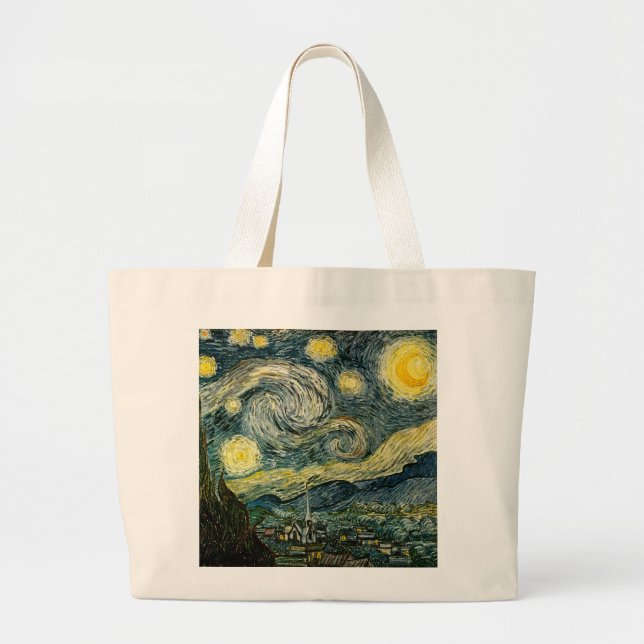 Vincent van Gogh's Starry Natt (1889) Jumbo Tygkasse (Framsidan)