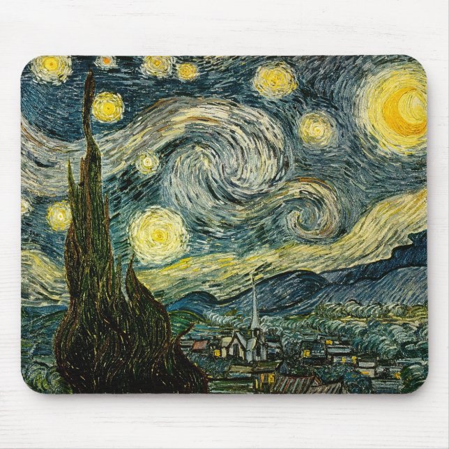 Vincent van Gogh's Starry Natt (1889) Musmatta (Framsidan)