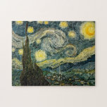 Vincent van Gogh's Starry Natt (1889) Pussel<br><div class="desc">En klassisk 1889 Post impressionist-målning, grafik som har blivit offentlig och som ger underbara gåvor och andra produkter. Alla konst, Vintage konst, klassiska mästerverk och andra mästerverk i antiken här på mästerverk har noggrant redigerats och placerats på produkter för att ge bästa möjliga resultat. Vi kanske inte har lika många...</div>