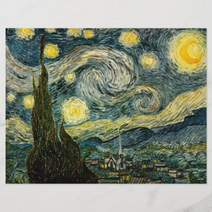 Vincent van Gogh's Starry Natt (1889) Reklamblad