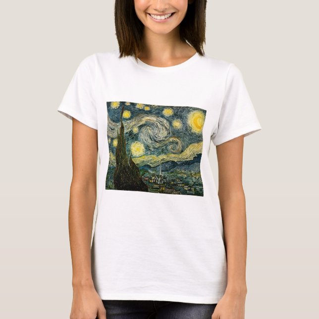 Vincent van Gogh's Starry Natt (1889) Tee (Framsida)