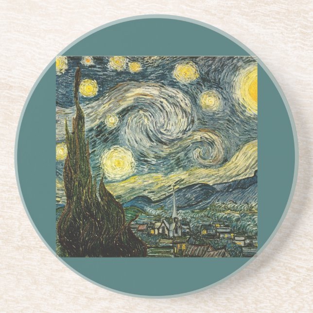 Vincent van Gogh's Starry Natt (1889) Underlägg (Framsidan)