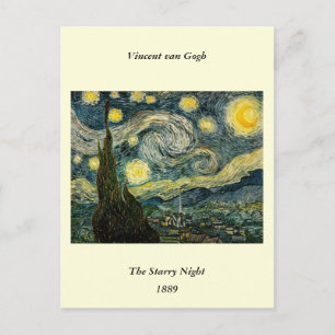Vincent van Gogh's Starry Natt (1889) Vykort