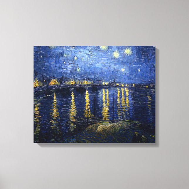 Vincent van Gogh's Starry Night Over the Rhone Canvastryck (Framsida)
