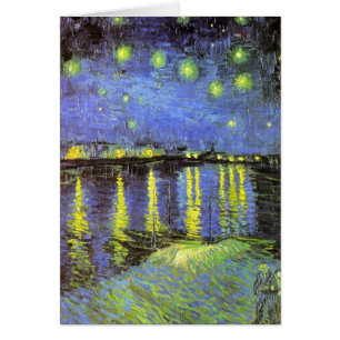 Vincent van Gogh's Starry Night Over the Rhone Hälsningskort