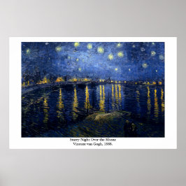 Vincent van Gogh's Starry Night Over the Rhone Poster