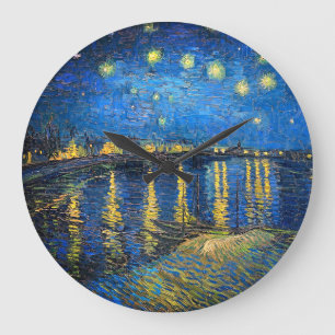 Vincent van Gogh's Starry Night Over the Rhone Stor Klocka