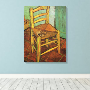 Vincent van Goghs stol med hans pipa Canvastryck