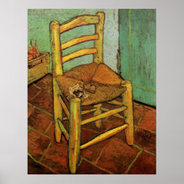 Vincent van Goghs stol med hans pipa Poster