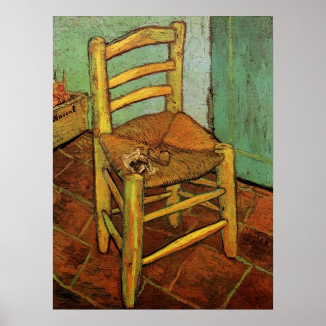 Vincent van Goghs stol med hans pipa Poster (Framsidan)