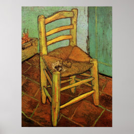 Vincent van Goghs stol med hans pipa Poster