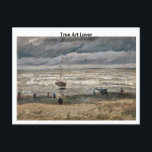 Vincent van Goghs Strand vid Scheveningen Vykort<br><div class="desc">Vincent van Goghs Strand vid Scheveningen i stormigt väder (1882) berömd målning
Attribution: Bild av rawpixel:   https://www.rawpixel.com/</div>