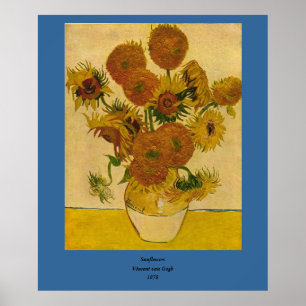 Vincent van Gogh's Sunblommor, 1878 Poster