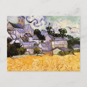 Vincent van Goghs syn på Auvers med kyrkan Vykort