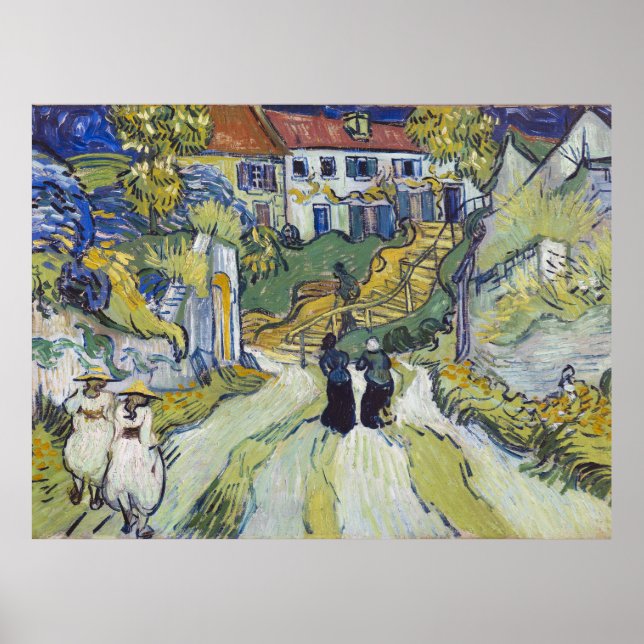 Vincent van Goghs trapphus i Auvers (1890) Poster (Framsidan)