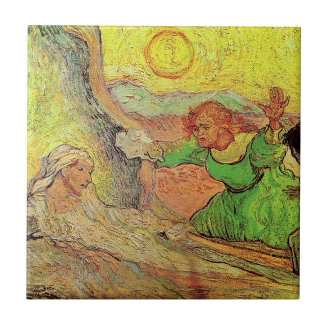 Vincent van Goghs uppvärdering av Lazarus Kakelplatta (Framsidan)