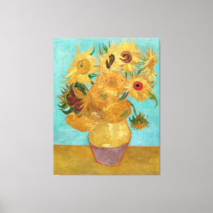 Vincent van Gogh's Vas med tolv solblommor Canvastryck