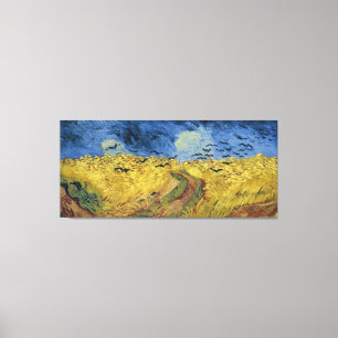 Vincent van Goghs vete Fält med Kråkor (1890) Canvastryck