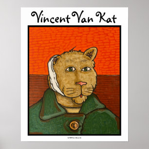 Vincent Van Kat humous cat poster