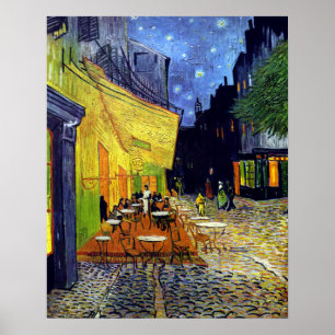 Vincent Willem van Gogh - Cafe Terrace i natt Poster