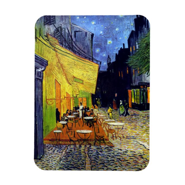 Vincent Willem van Gogh - Cafe Terrace på natten Magnet (Vertikal)