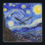 Vincent Willem van Gogh , “ Starry Night ” スクエア壁時計 Fyrkantig Klocka<br><div class="desc">私はGoghが好きな人のためにこの製品を作りました。</div>