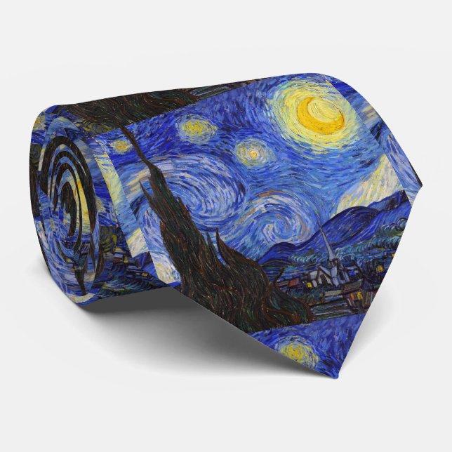 Vincent Willem van Gogh , “ Starry Night ” ネクタイ Slips (Rullad)