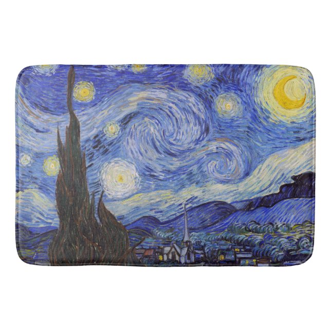 Vincent Willem van Gogh , “ Starry Night ” Badrumsmatta (Framsidan)
