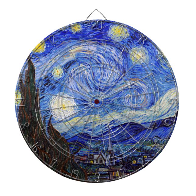 Vincent Willem van Gogh , “ Starry Night ” Darttavla (Framsidan)