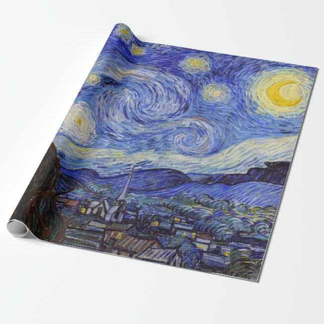 Vincent Willem van Gogh , “ Starry Night ” Presentpapper (Utrullad)