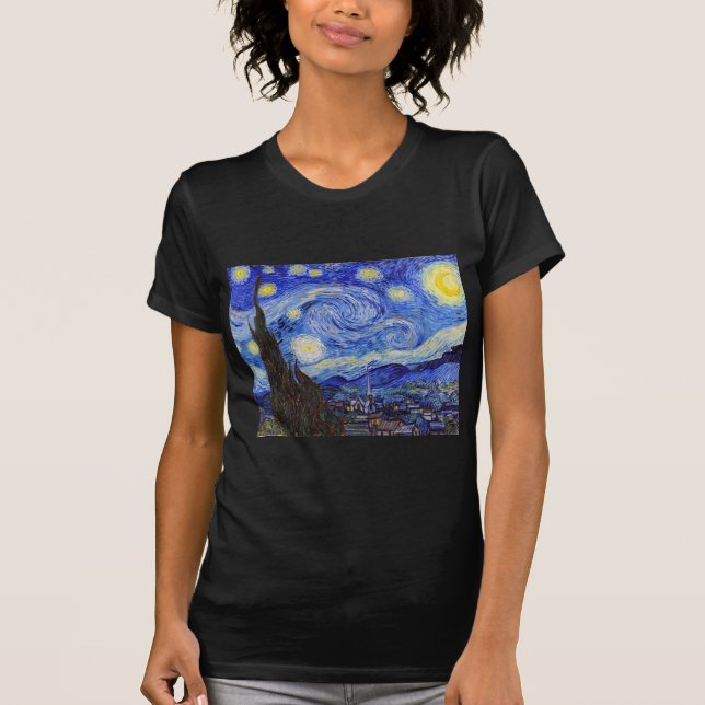 Vincent Willem van Gogh , “ Starry Night ” T Shirt (Framsida)