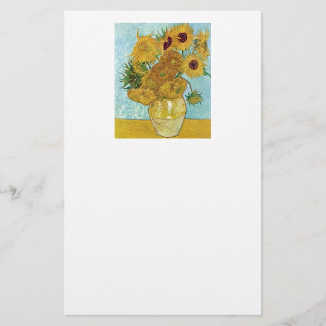 Vincent Willem van Gogh , “ Sunflowers ” Brevpapper (Framsida)